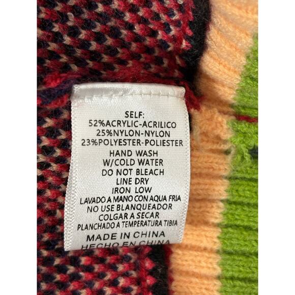 Listicle Full of Heart Mock Neck Puff Sleeve Knit Sweater  Size Large NEW - Picture 6 of 9